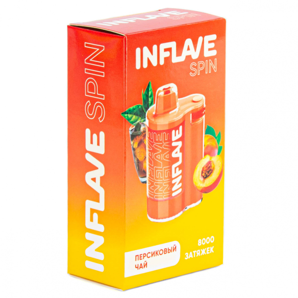INFLAVE SPIN Персиковый чай (8000 затяжек) в Новосибирске