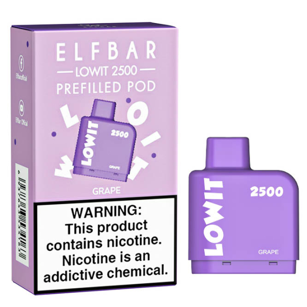 Картридж Elf Bar Lowit 2500 20 мг, 6 мл (Grape) в Новосибирске