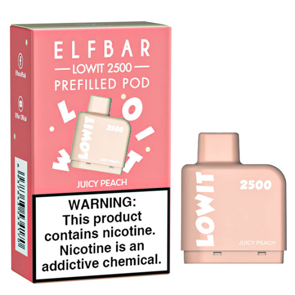 Картридж Elf Bar Lowit 2500 20 мг, 6 мл (Juicy Peach) в Новосибирске