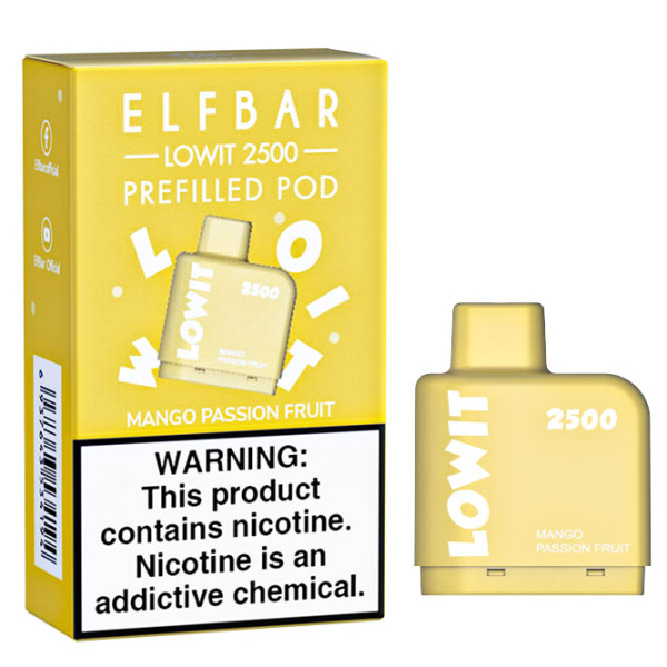 Картридж Elf Bar Lowit 2500 20 мг, 6 мл (Mango Passion Fruit) в Новосибирске
