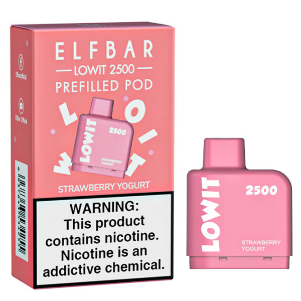 Картридж Elf Bar Lowit 2500 20 мг, 6 мл (Strawberry Yogurt) в Новосибирске