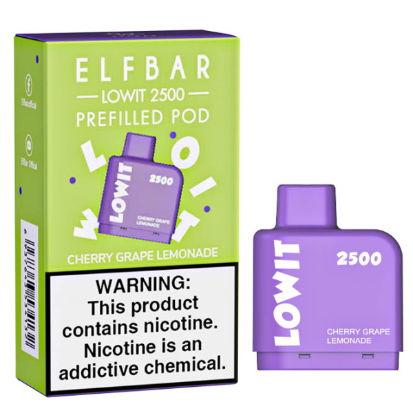 Картридж Elf Bar Lowit 2500 20 мг, 6 мл (Cherry Grape Lemonade) в Новосибирске