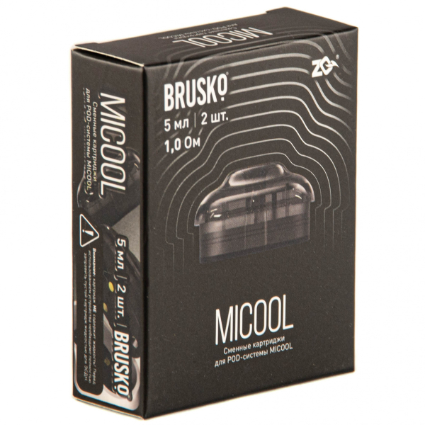 Картридж Brusko Zq Micool 5мл (2шт.) 1.0 в Новосибирске