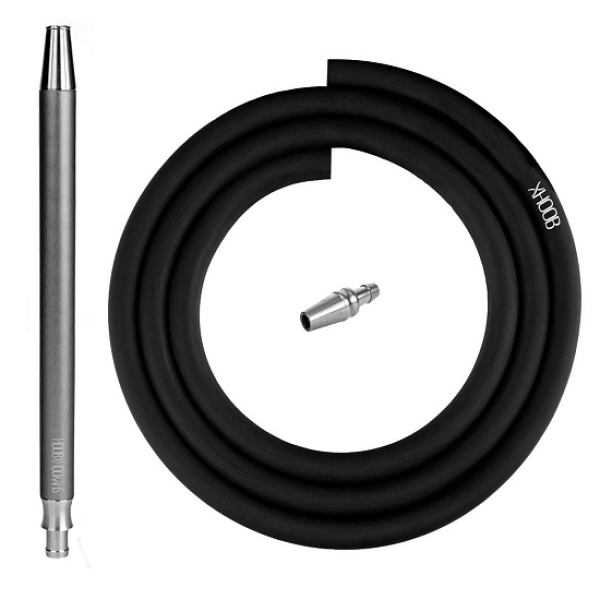 Hoob Smpl Xl Шланг Комплект Black (Черный Шланг, Мундштук, Коннектор Plug) в Новосибирске