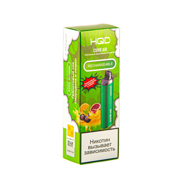Hqd Cuvie Air Гранатовый Сок, Смородина И Лимон (4000 Затяжек) в Новосибирске