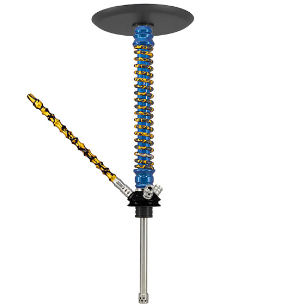 Кальян Mamay Custom V3 №12 Coilovers Голубой Золотой Сплеш  в Новосибирске