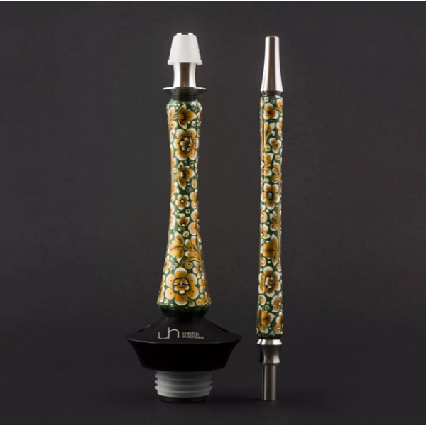 Кальян Union Hookah Sleek Хохлома Зеленый  в Новосибирске