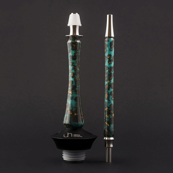 Кальян Union Hookah Sleek Акрил С Шишками Бирюзовый  в Новосибирске