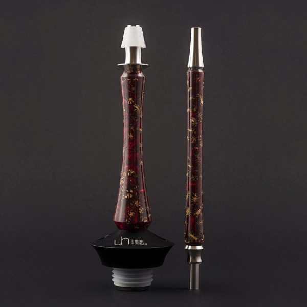 Кальян Union Hookah Sleek Акрил С Шишками Красный   в Новосибирске