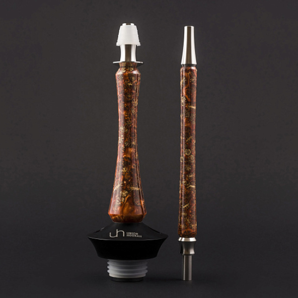 Кальян Union Hookah Sleek Акрил С Шишками Янтарь  в Новосибирске