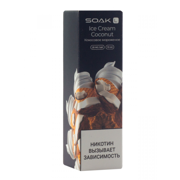 Жидкость Soak Ice Cream Coconut 10 Мл 2 Мг в Новосибирске