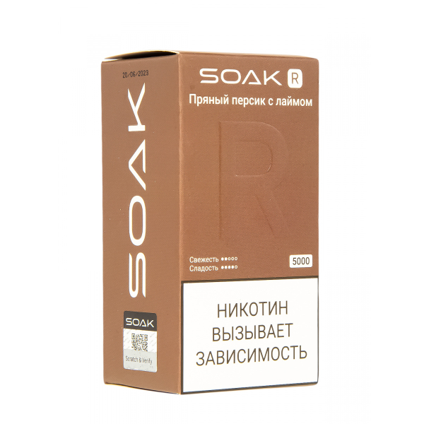 Soak R Пряный Персик С Лаймом 5000 Затяжек в Новосибирске
