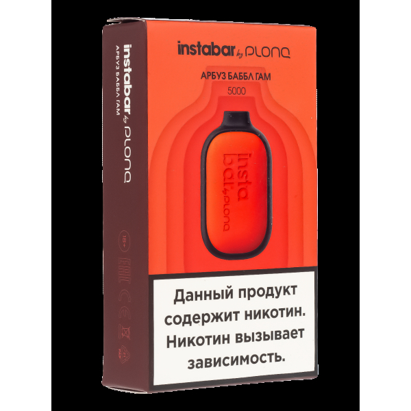 Plonq Instabar Арбуз Баббл Гам (5000 Затяжек) 20 Мг в Новосибирске