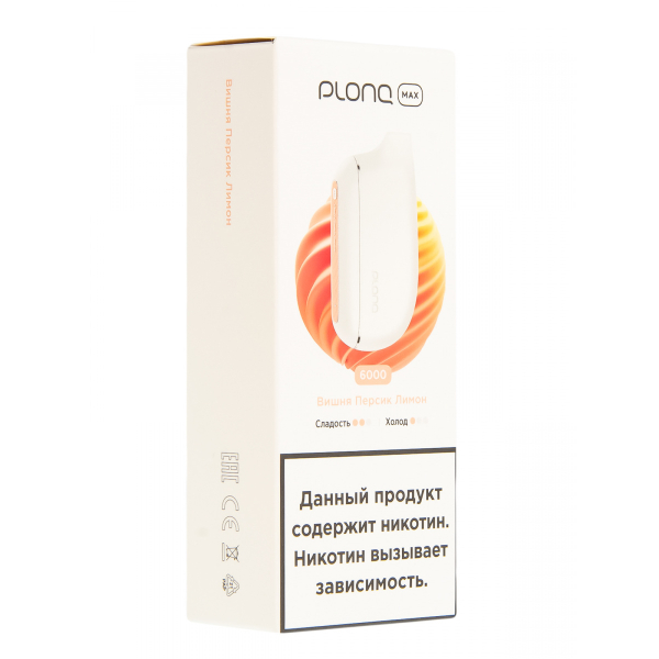 Plonq Max Вишня Персик Лимон (6000 Затяжек) 20 Мг в Новосибирске