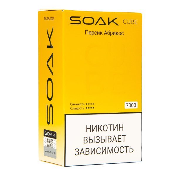 Soak Cube Персик Абрикос 7000 Затяжек в Новосибирске