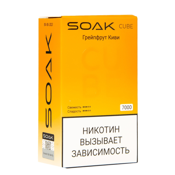 Soak Cube Грейпфрут Киви 7000 Затяжек в Новосибирске
