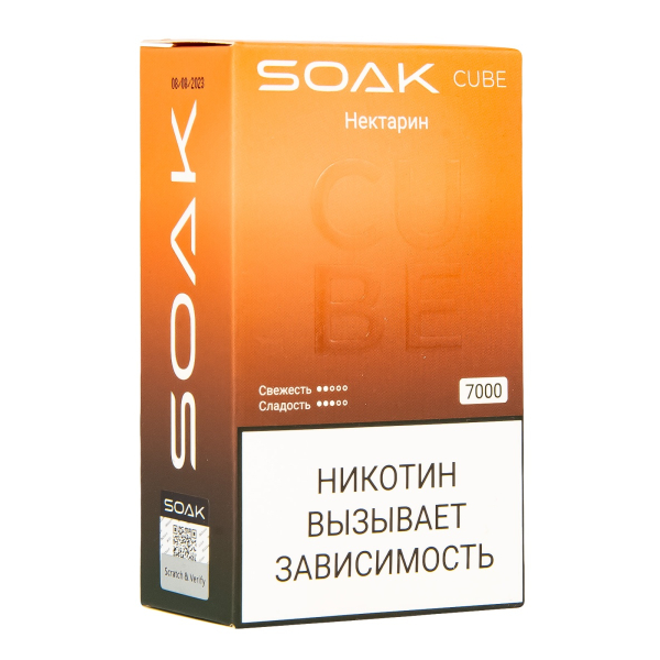 Soak Cube Нектарин 7000 Затяжек в Новосибирске