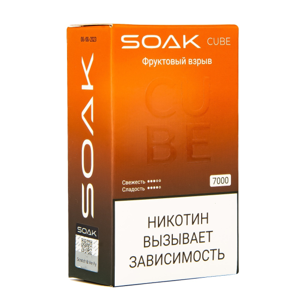 Soak Cube Фруктовый Взрыв 7000 Затяжек в Новосибирске