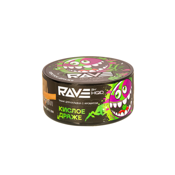 Табак Rave By Hqd Кислое Драже  25 грамм в Новосибирске