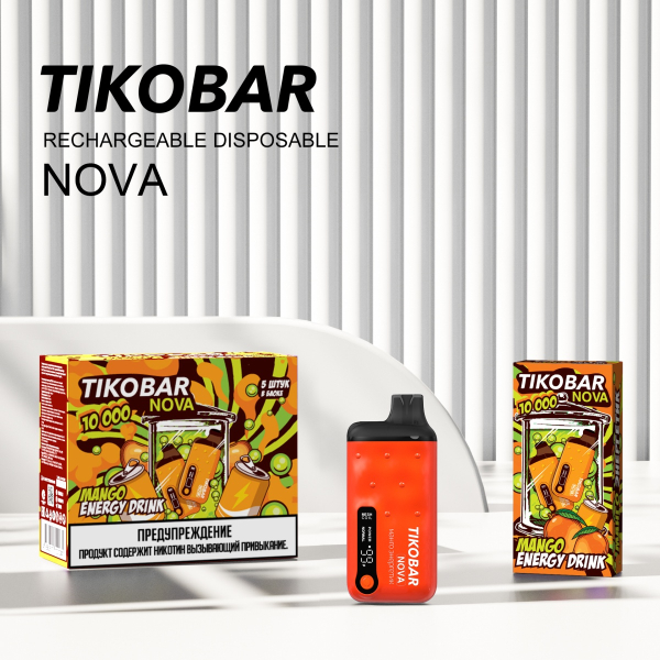 Электронка Tikobar Nova Манго Энергетик 10000 Затяжек в Новосибирске
