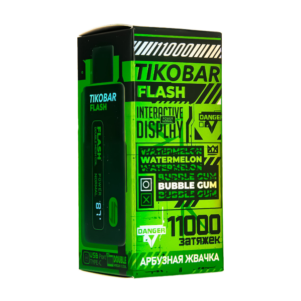 Электронка Tikobar Flash Арбузная Жвачка 11000 Затяжек в Новосибирске