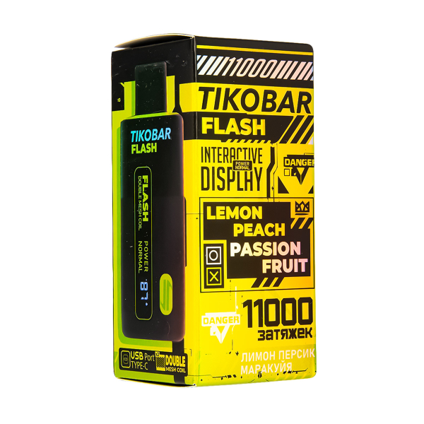 Электронка Tikobar Flash Лимон Персик Маракуйя 11000 Затяжек в Новосибирске