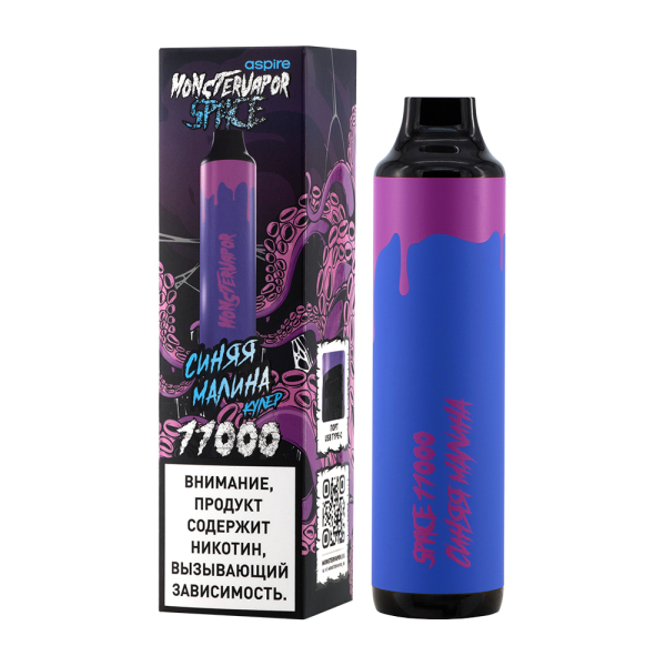 Электронка Monstervapor Space Синяя Малина (11000 Затяжек) в Новосибирске