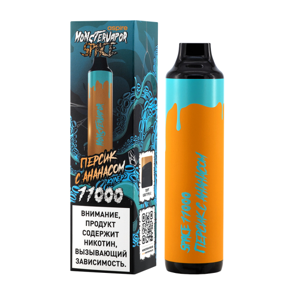 Электронка Monstervapor Space Персик И Ананас (11000 Затяжек) в Новосибирске