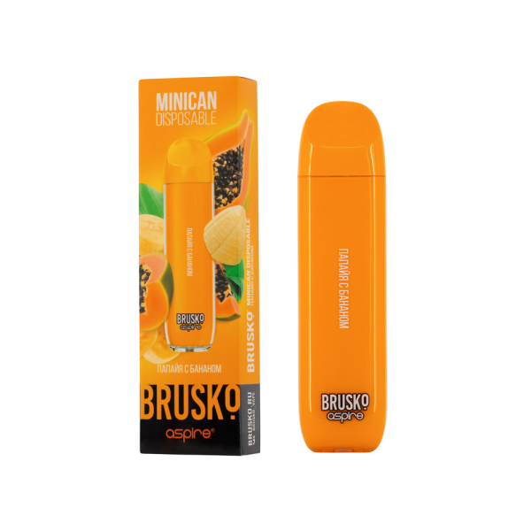 Электронка Brusko Minican Папайя С Бананом(1500 Затяжек) в Новосибирске