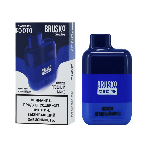 Электронка Brusko Longparty Ягодный Микс (9000 Затяжек) в Новосибирске