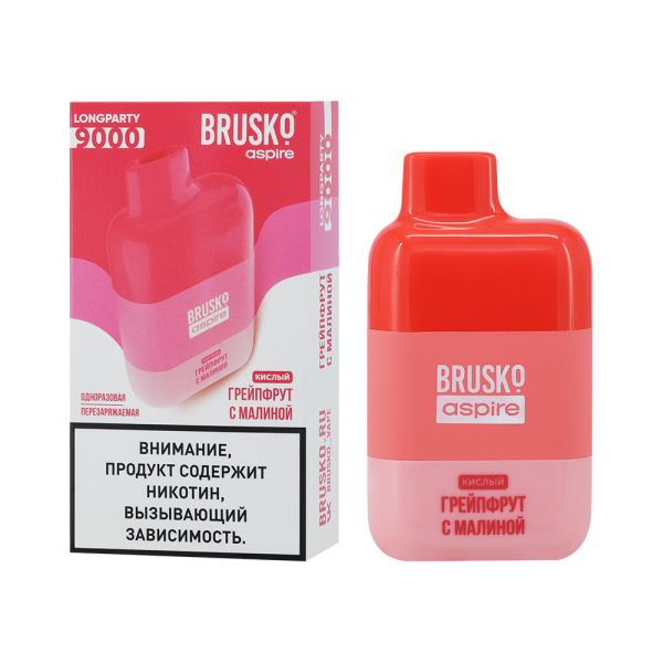 Электронка Brusko Longparty Грейпфрут И Малина (9000 Затяжек) в Новосибирске