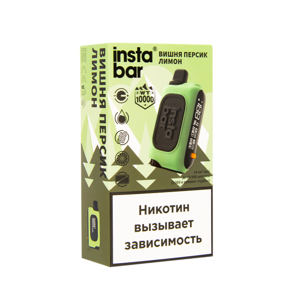 Электронка Plonq Instabar Вишня Персик Лимон (10000 Затяжек) 20 Мг в Новосибирске