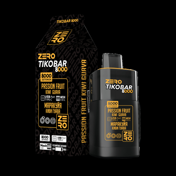Электронка Tikobar Zero Маракуйя Киви Гуава 8000 Затяжек в Новосибирске