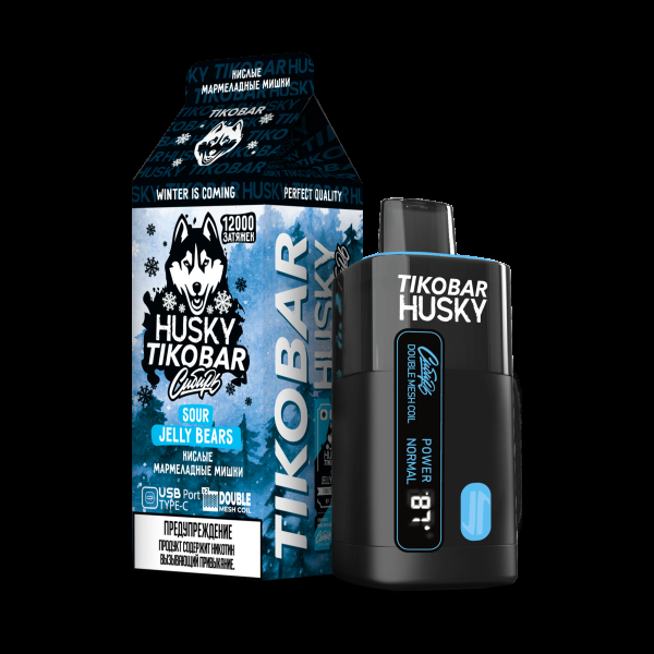 Электронка Tikobar Husky Сибирь Кислые Мармеладные Мишки 12000 Затяжек в Новосибирске
