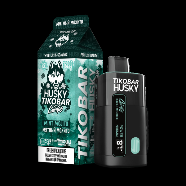 Электронка Tikobar Husky Сибирь Мятный Мохито 12000 Затяжек в Новосибирске