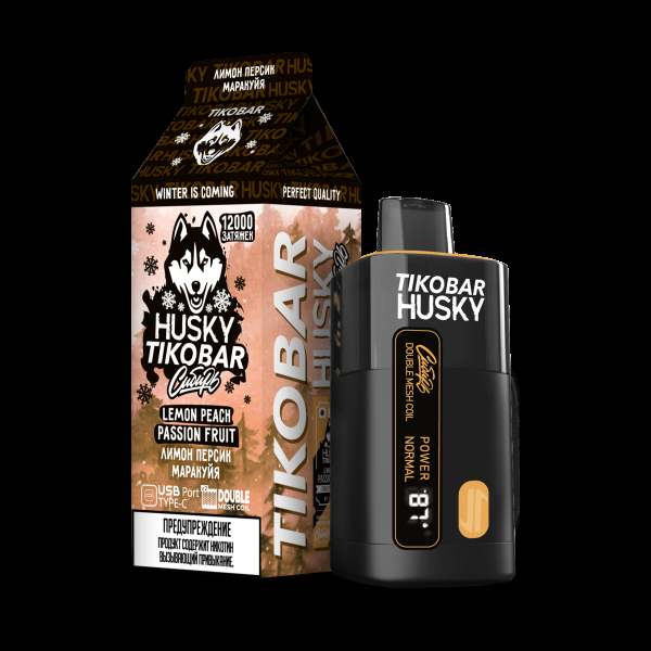 Электронка Tikobar Husky Сибирь Лимон Персик Маракуйя 12000 Затяжек в Новосибирске