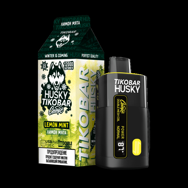 Электронка Tikobar Husky Сибирь Лимон Мята 12000 Затяжек в Новосибирске