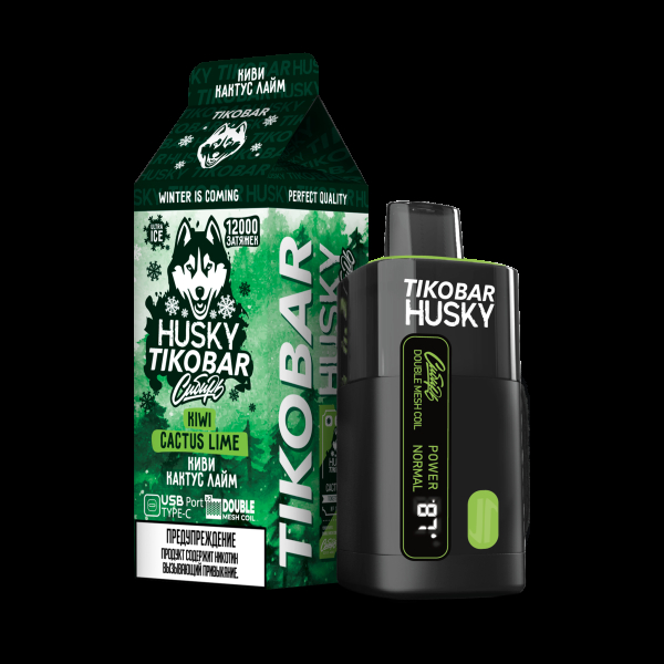 Электронка Tikobar Husky Сибирь Киви Кактус Лайм 12000 Затяжек в Новосибирске