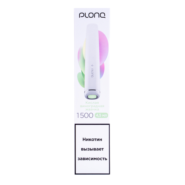 Электронка Plonq Plus Виноградная Жвачка (1500 Затяжек) 20 Мг в Новосибирске