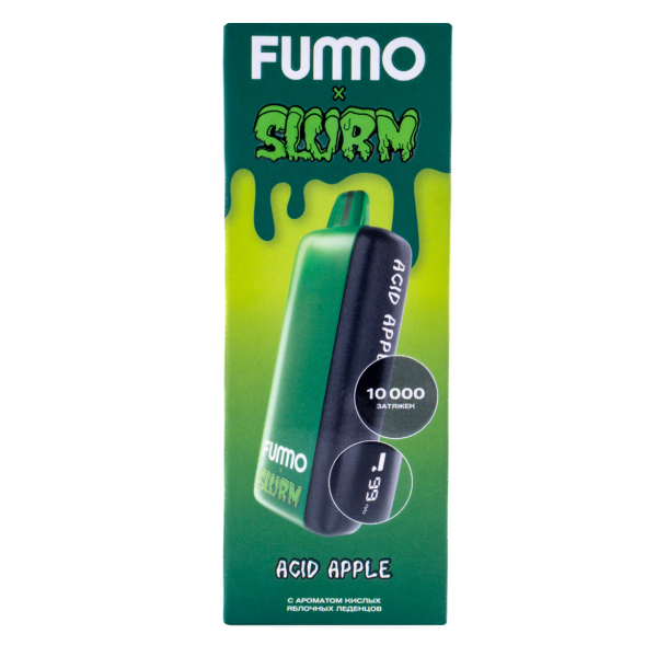 Электронка Fummo Indic Slurm Кислые Яблочные Леденцы (10 000 Затяжек) в Новосибирске