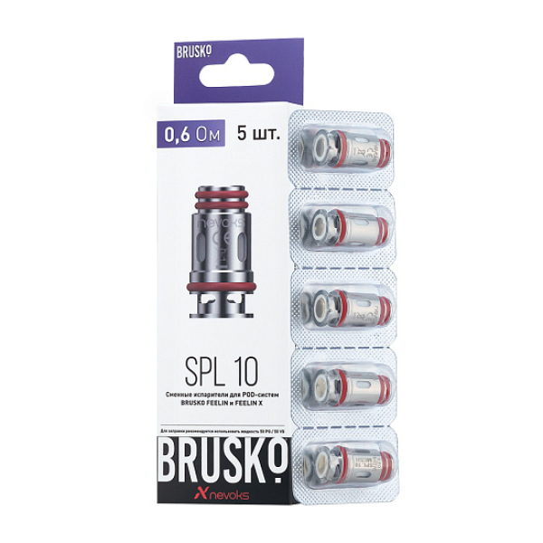 Испаритель Brusko Feelin Spl-10, 0.6 Ом, Упак. 5 Шт в Новосибирске