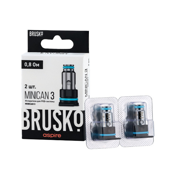 Испаритель Brusko Minican, 3, Af Mesh Coil, 0.8 Ом, Упак. 2 Шт в Новосибирске