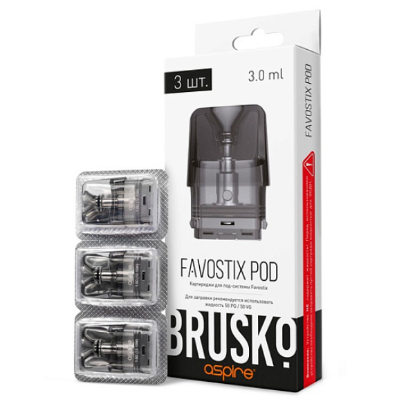 Сменный Картридж Brusko Favostix 0.6 Ом, Упак. 3 Шт в Новосибирске
