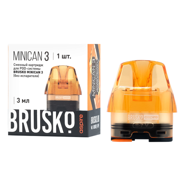 Сменный Картридж Brusko Minican 3, (Оранжевый), 3 Мл, Упак. 1 Шт в Новосибирске