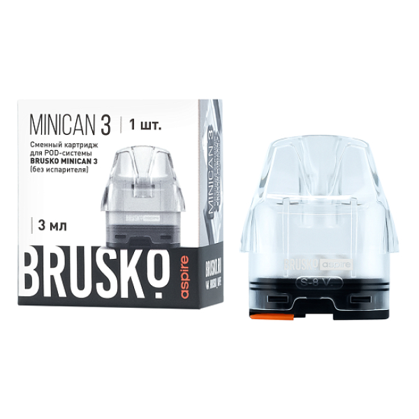 Сменный Картридж Brusko Minican 3, (Прозрачный), 3 Мл, Упак. 1 Шт в Новосибирске