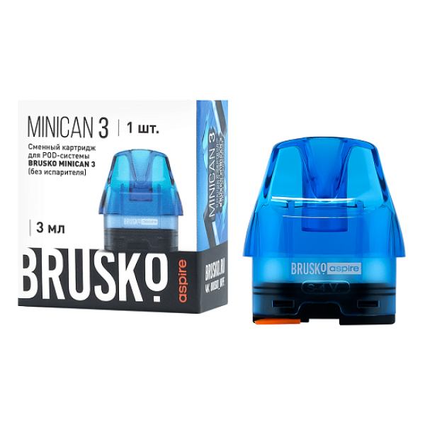 Сменный Картридж Brusko Minican 3, (Синий), 3 Мл, Упак. 1 Шт в Новосибирске