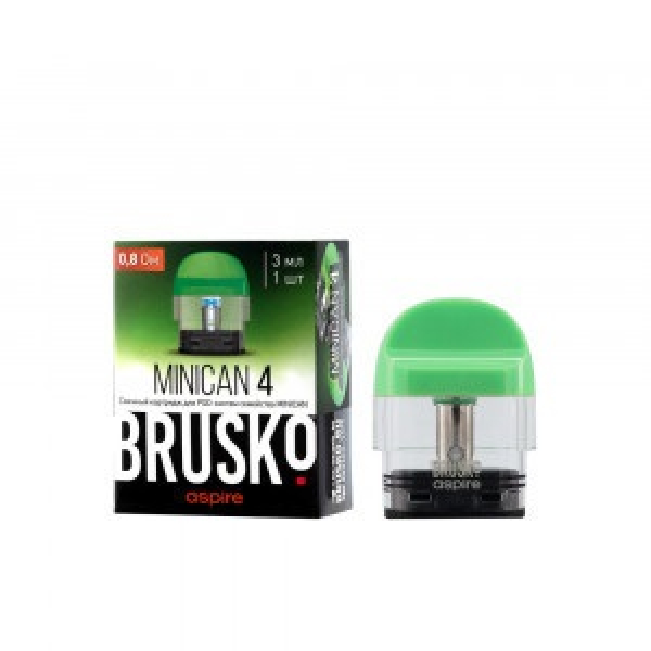 Сменный Картридж Brusko Minican 4 (3Мл) 0,8 Ом, Упак. 1 Шт зеленый в Новосибирске