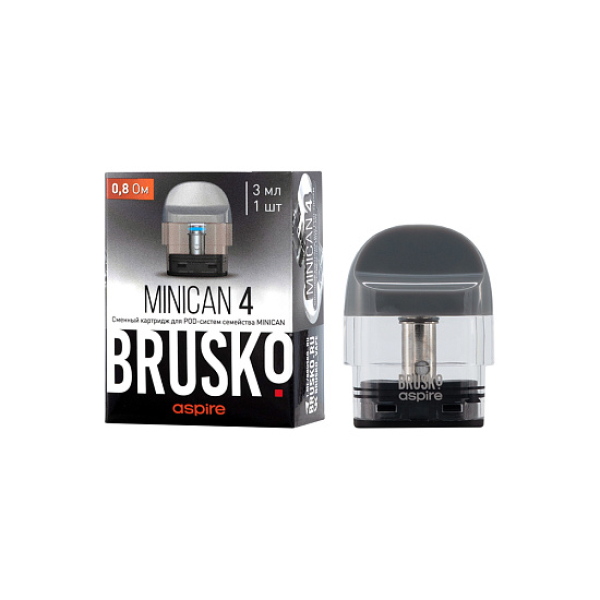 Сменный Картридж Brusko Minican 4 (3Мл) 0,8 Ом, Упак. 1 Шт серый в Новосибирске