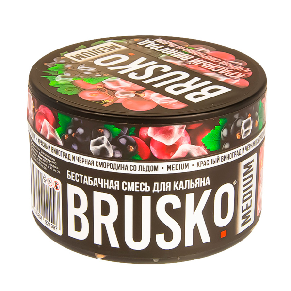 Смесь Brusko Medium Красный Виноград И Чёрная Смородина Со Льдом  250 гр в Новосибирске