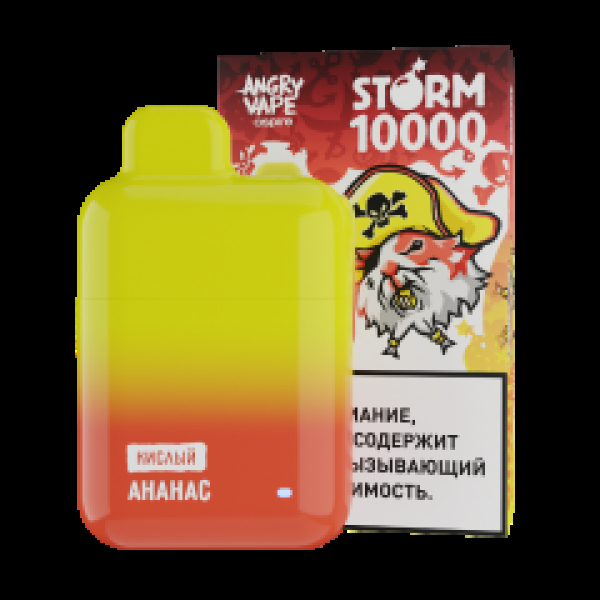 Электронка Angry Vape  Storm Ананас 10000 затяжек в Новосибирске